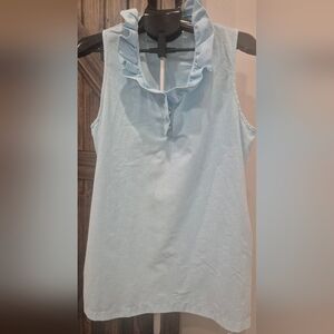Simply Noelle Light Blue Ruffle V-Neck Mini Dress